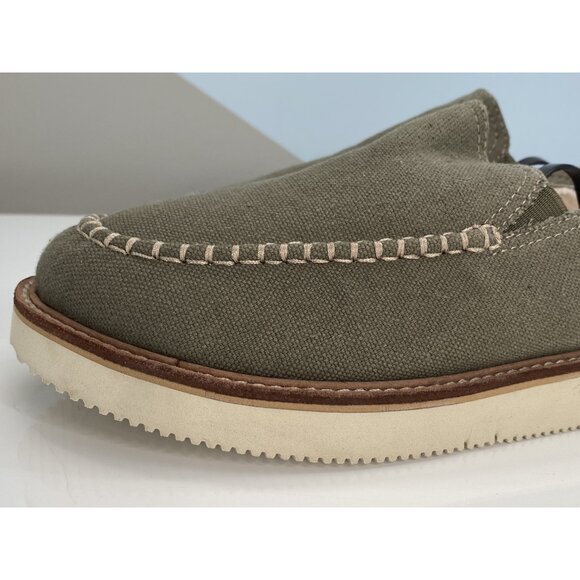 Sanuk Men's 9 Cozy Vibe Low Sugar Mat Slipper Stone Gray Canvas Shoes 1124251 - Picture 3 of 16